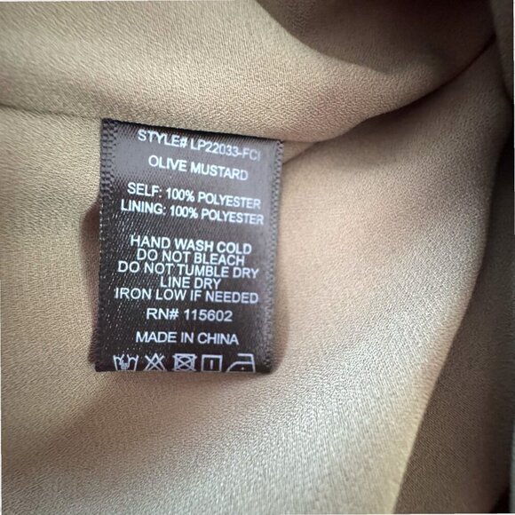 LUSH Sleeveless Jumper Jumpsuit Pants  Romper Olive Green Mustard Gold Palazzo S - Picture 10 of 11